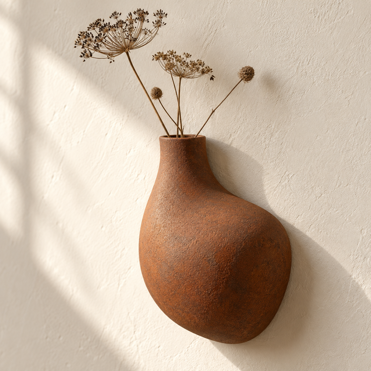 Terra Curve Wall Vase botanical styling — AI design visualization