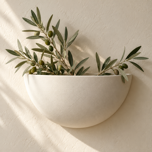 Cove Wall Bowl botanical styling — AI design visualization