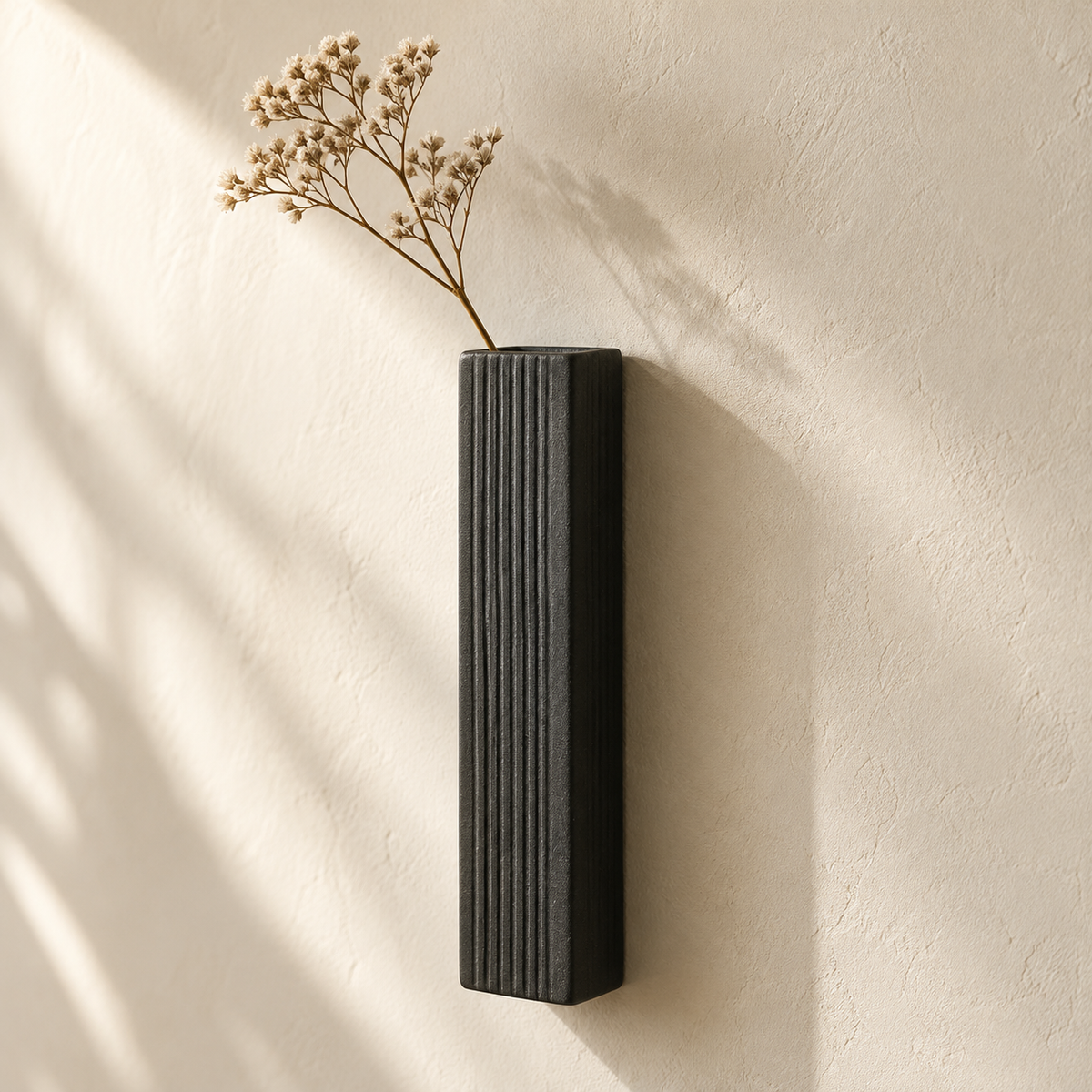 Linea Wall Vase botanical styling — AI design visualization