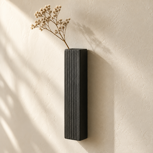 Linea Wall Vase botanical styling — AI design visualization