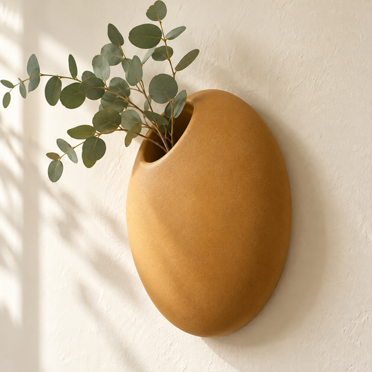 Orbit Wall Vase botanical styling — AI design visualization
