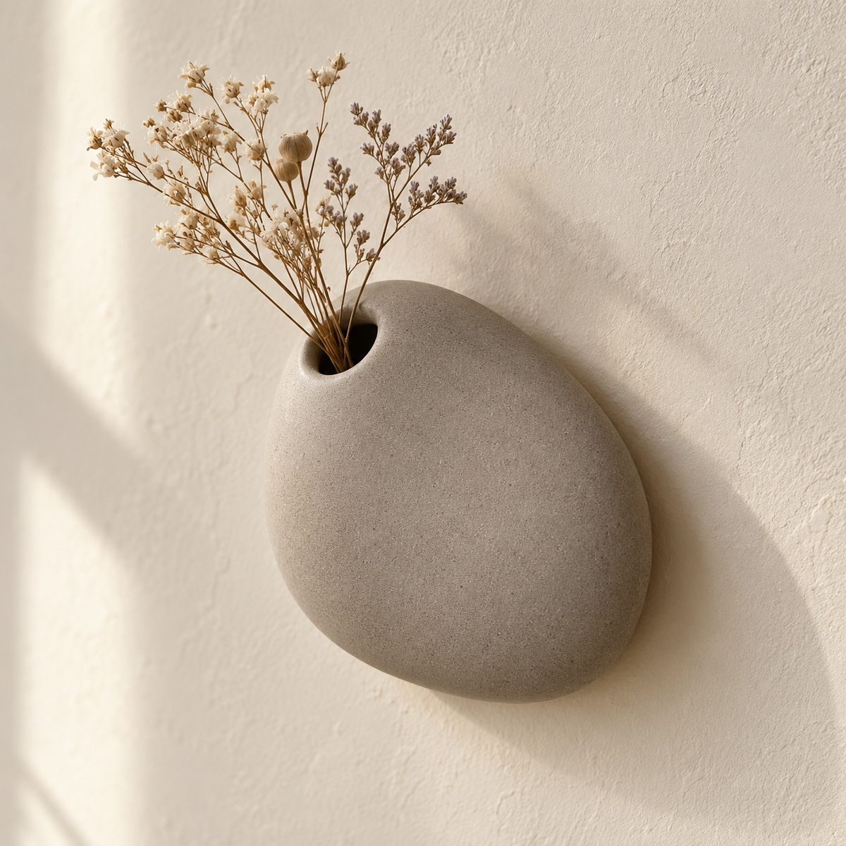 Pebble Wall Pocket botanical styling — AI design visualization
