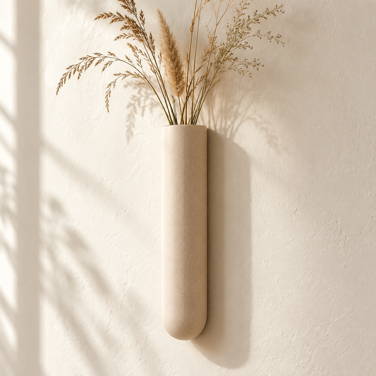 Reed Wall Vase botanical styling — AI design visualization